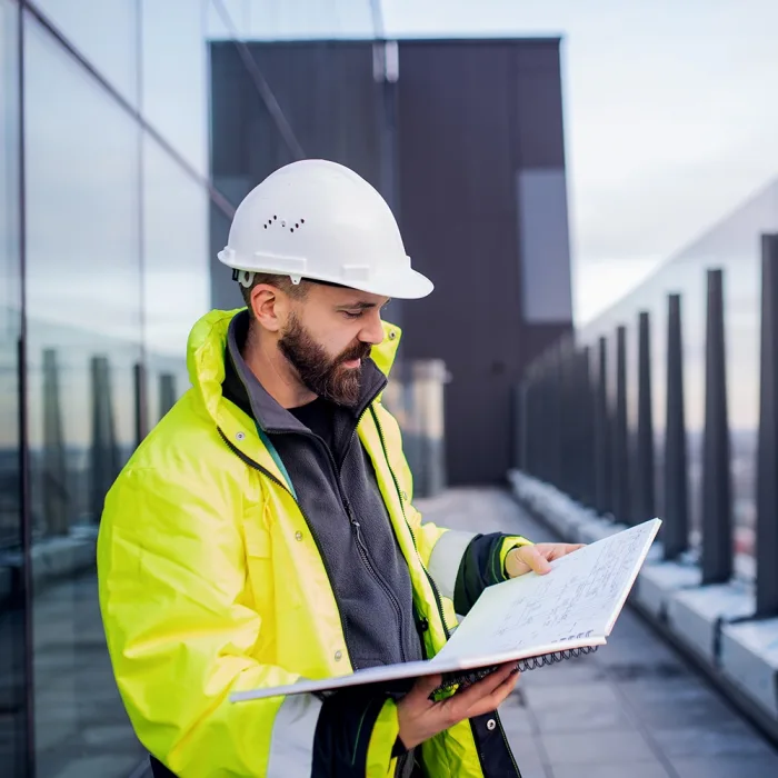 Man engineer standing on construction site holdin 2022 02 02 04 50 37 utc
